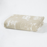 Kocyk dziecięcy bawełniany dis.12/29 Sowy beżowe 100x140 cm TM Yaroslav